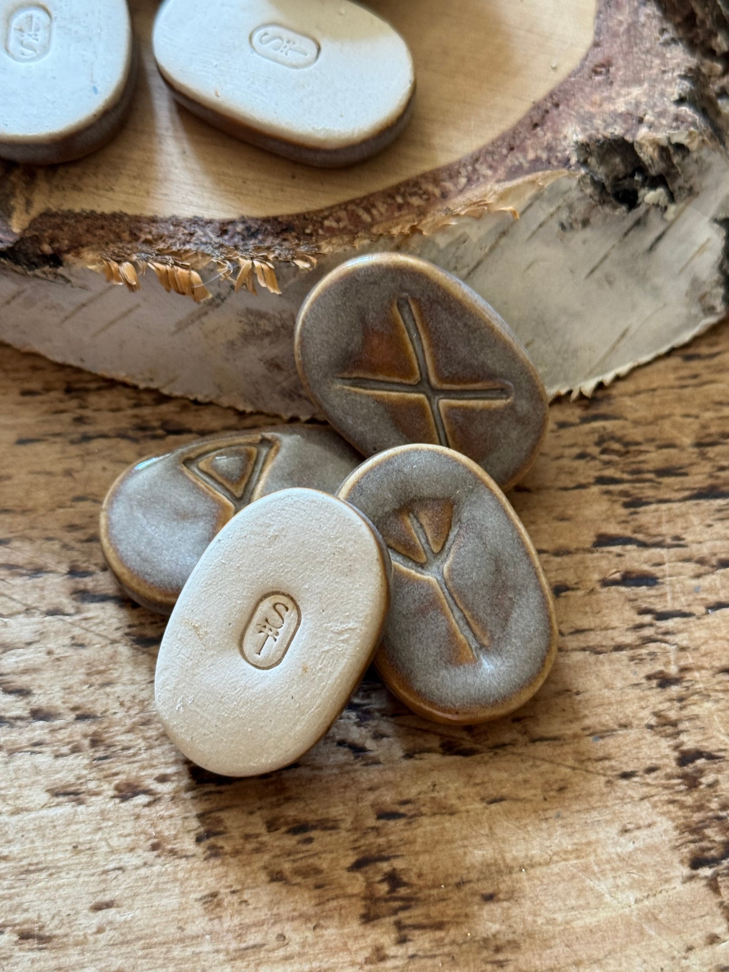 Handcrafted Clay Runes - EARTH MIST