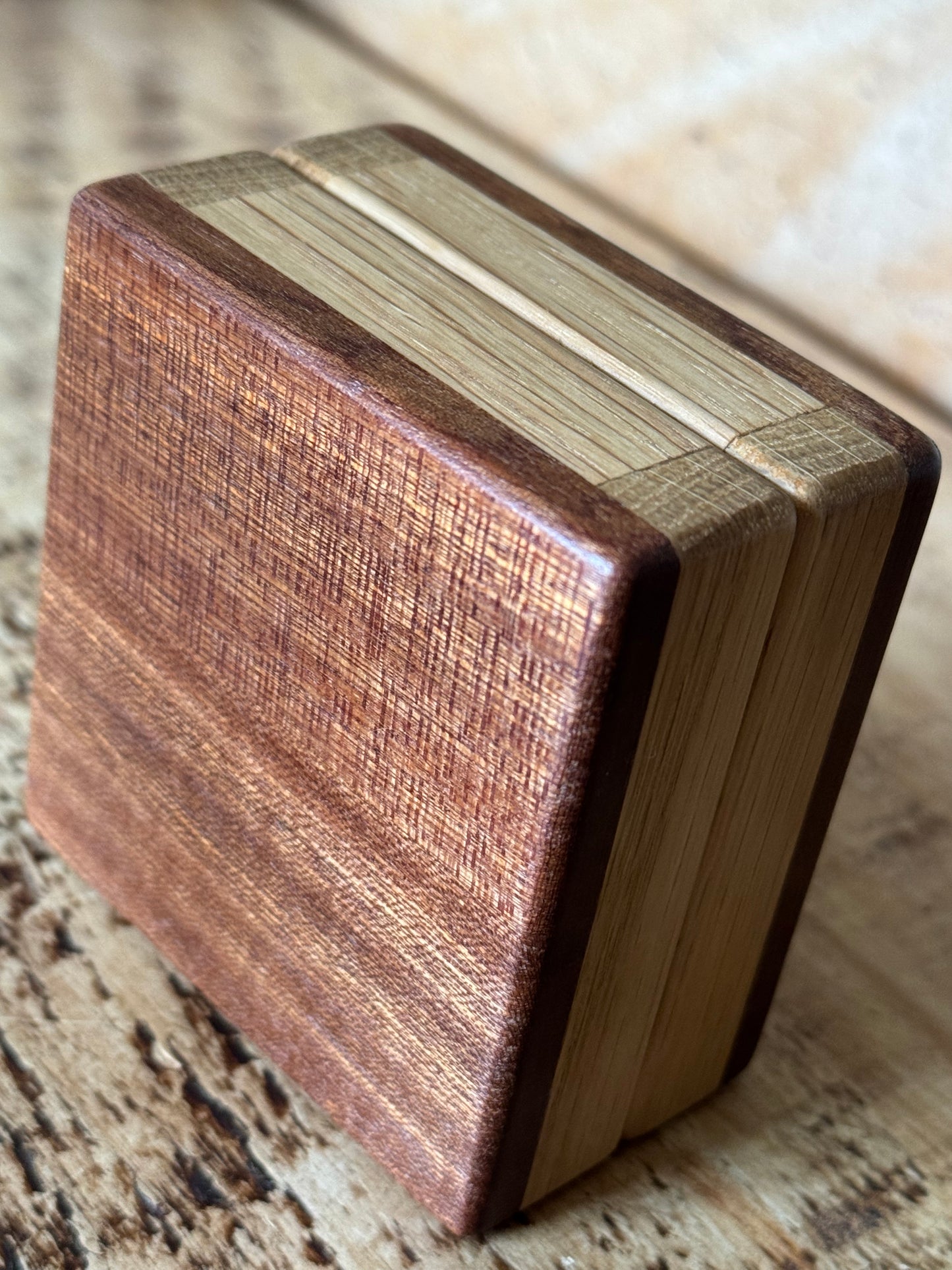 Bog Yew Rune Dice Set with Handmade Oak Presentation Box
