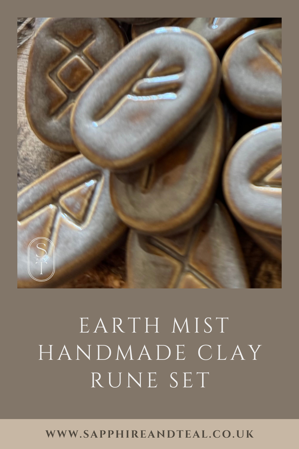 Handcrafted Clay Runes - EARTH MIST