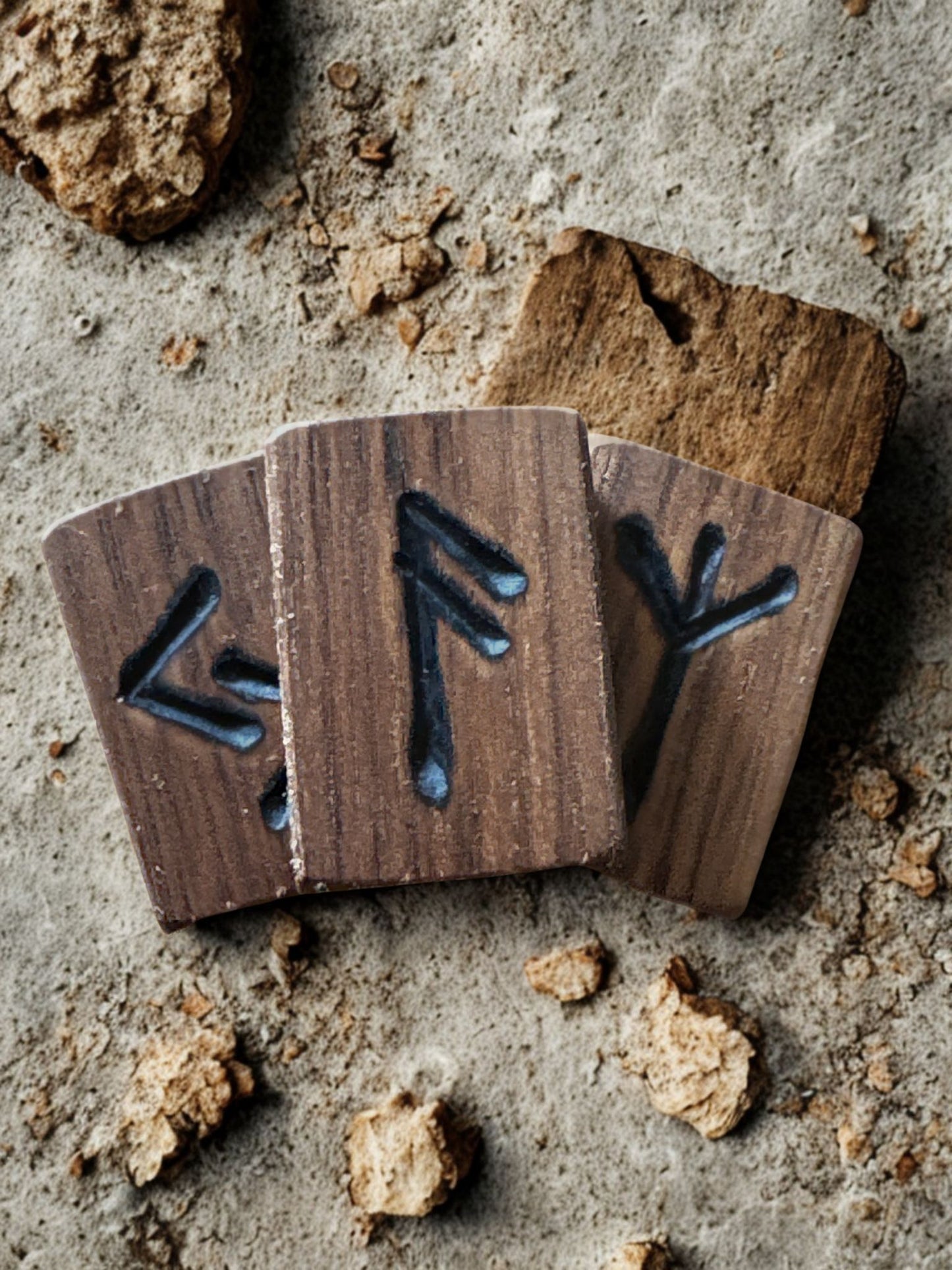 Black Walnut Runes – Handcrafted 25-Rune Set