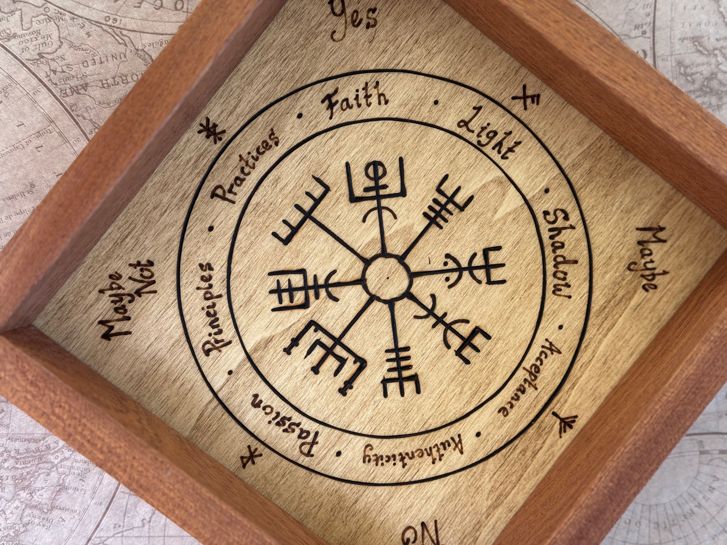 Handcrafted Rune Dice Casting Set - Bog Yew