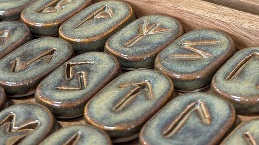 Handcrafted Clay Rune Tiles - FIRED EARTH